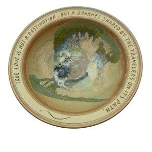 Bryan Becker Clay Werks Studio Pottery Bowl Wedding Bowl True Love 10.25" Diam